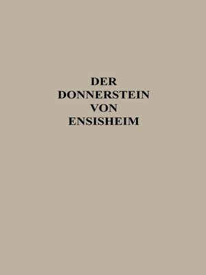 cover image of Der Donnerstein von Ensisheim